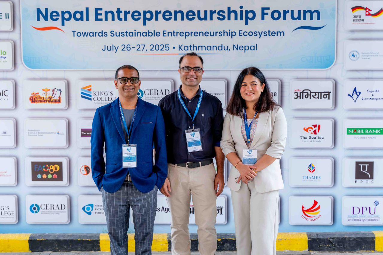 Krishna Khanal at a conference